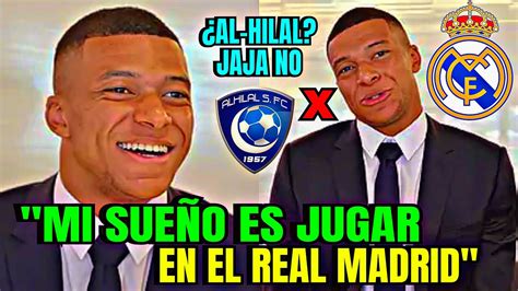 MBAPPÉ LO CONFIRMA SOLO JUGARE EN EL REAL MADRID NO ME IMPORTA EL