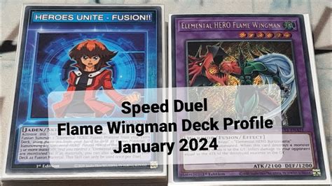 Speed Duel Flame Wingman Deck Profile January Youtube