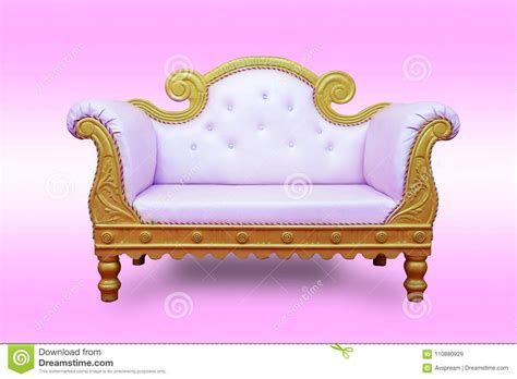 Luxury Sofa Wedding Stage On Pink Background Sofa Set Chairs Stock