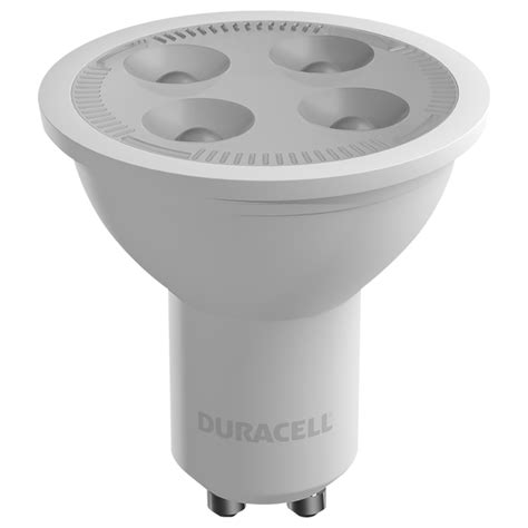 X Duracell Gu Led Spot Light Bulb W W Equiv Frosted Glass Warm