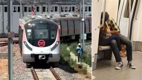 Delhi Metro Picture Of Couple Kissing In Train Goes Viral Dmrc Reacts