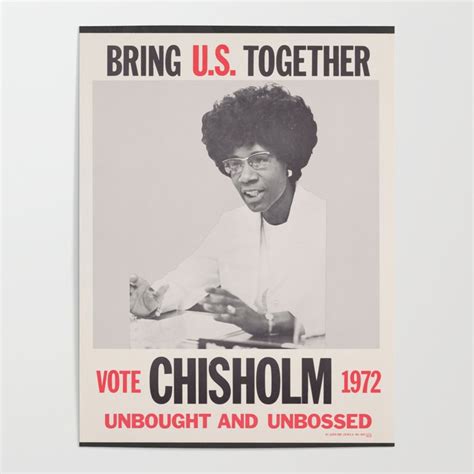 Shirley Chisholm 1972 Presidential Campaign Poster by Vanessa Hazzard ...