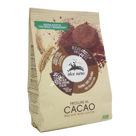 Frollini Al Cacao Alce Nero G Biscotti Bio Con Olio Extra Vergine