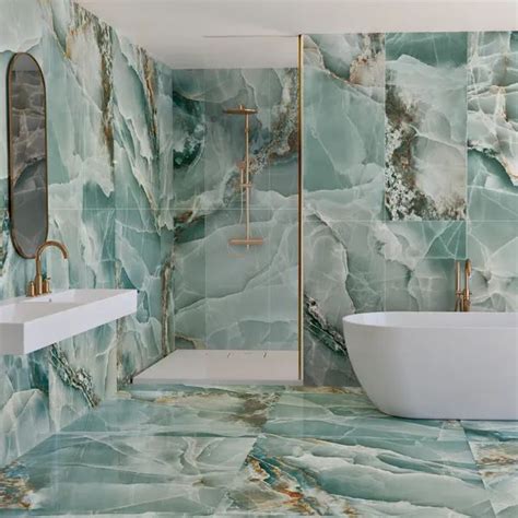 Onyx Marble Turquoise Green Porcelain Wall Floor Tiles