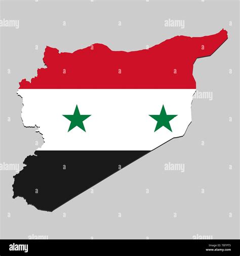 Map of Syria with national flag. Vector Illustration Stock Vector Image & Art - Alamy