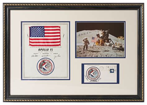 Lot Detail Apollo Space Flown Flag On Nasa Certificate Signed By