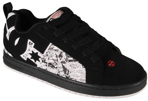 Dc Deadpool Court Graffik Shoe Black White Red