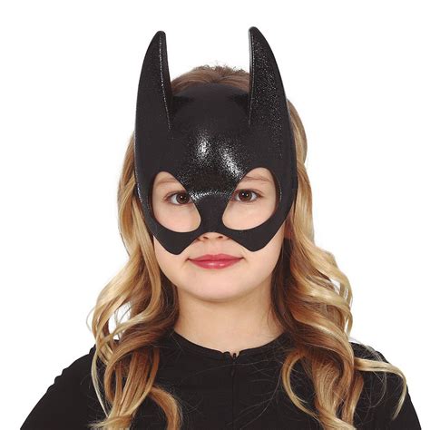 Demi Masque Chauve Souris Noir Pour Enfant Batman Accessoire De