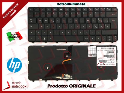 Tastiera Notebook HP Folio 13 1000 13 2000 Series Retroilluminata