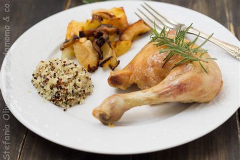 Pollo Con Patate Al Forno Funghi Mele E Quinoa Cardamomo Co