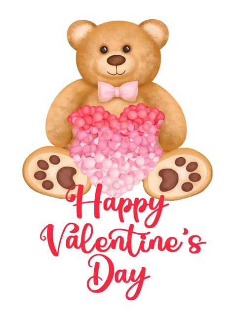 Teddy Bear Valentine Template