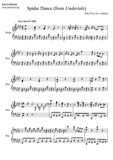 Undertale Undertale Spider Dance Sheet Music Pdf Free Score Download ★