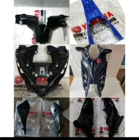 COVER PAKET DEPAN BODY KASAR JUPITER MX NEW 135 HITAM BIRU ORIGINAL