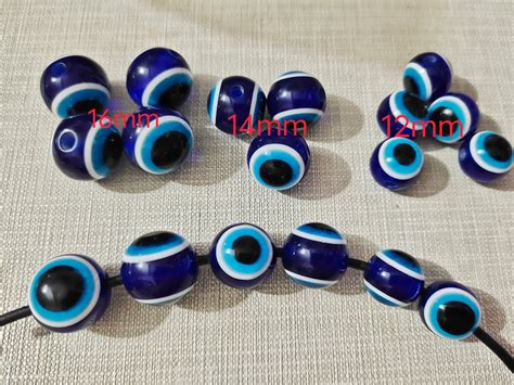 Pcs Blue Evil Eye Beads Mm Turkish Eye Beads Etsy Canada