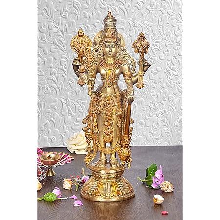 Buy Kartique Brass Large Size Lord Bhagwan Vishnu Narayan And Laxmi