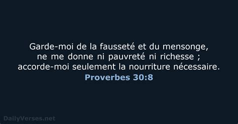 19 Mai 2022 Verset Biblique Du Jour BDS Proverbes 30 8