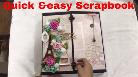 Scrapbook Diy Handmade Quick And Easy Youtube