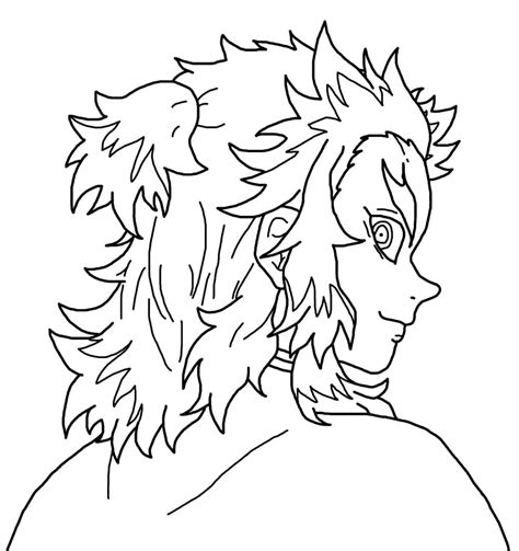 Cute Chibi Kyojuro Rengoku Coloring Page Free Printable Coloring