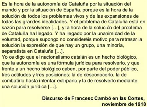 Este Texto Hist Rico Recoge El Discurso Que Francesc Camb Realiz En