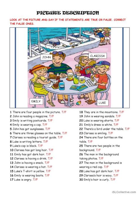 27 Seaside English Esl Worksheets Pdf And Doc