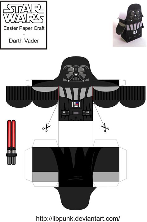 Darth Vader Easter Paper Craft By Libpunk On Deviantart