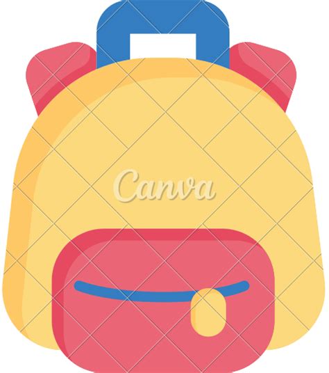 Backpack Flat Icon Canva