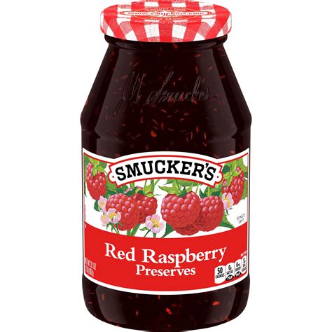 Smuckers Red Raspberry Preserves 32 Ounces