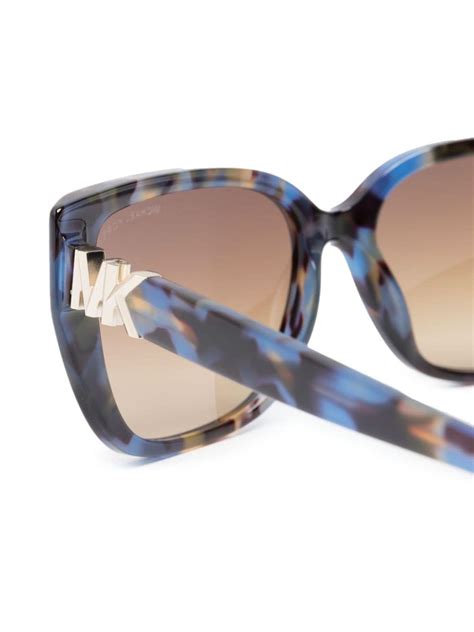 Michael Kors Lunettes De Soleil Carr Es Acadia Bleu Farfetch Fr