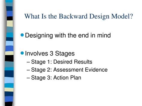 PPT - Backward Design Model for Professional Development PowerPoint ...