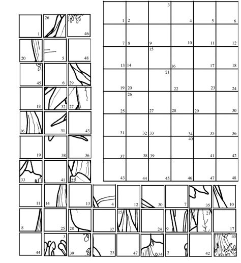 Printable Mystery Grid Coloring Pages