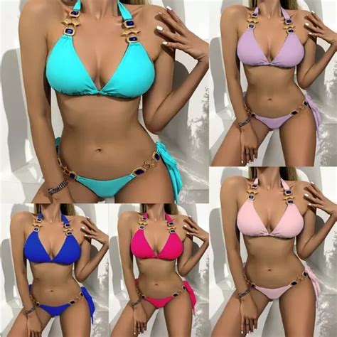 Bikini Malla Traje De Ba O Importado Con Piedras Art