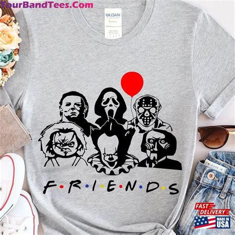 Horror Movie Halloween Shirt Friends Van With Clown Retro Scary