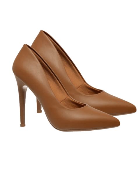 Scarpin Sapato Feminino Fosco Salto Alto Fino Bico Fino Cl Ssico