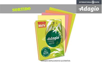 Papel Fotocópia Adagio A4 80g Sortido Fluorescente [ref 18174]