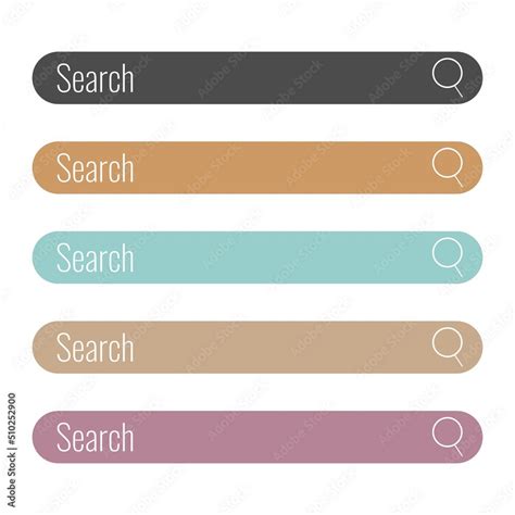 Search Here Search Bar For Ui Search Bar Vector Icons In Flat Design