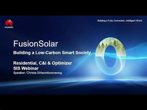 Huawei Fusionsolar And Home Solution Overview Youtube