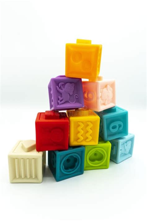 Still Life Of Rubber Cube Toy Stock Photo Image Of Isolated