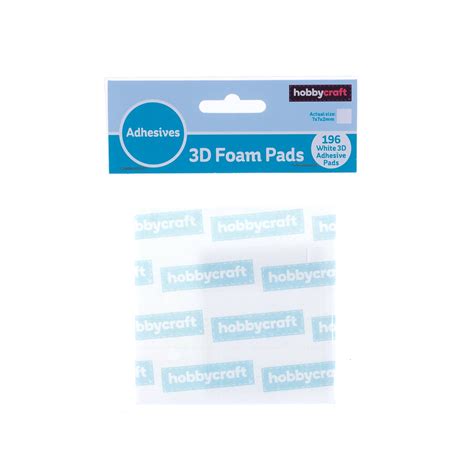 Adhesive Foam Pads 7mm X 7mm X 2mm 196 Pack Hobbycraft