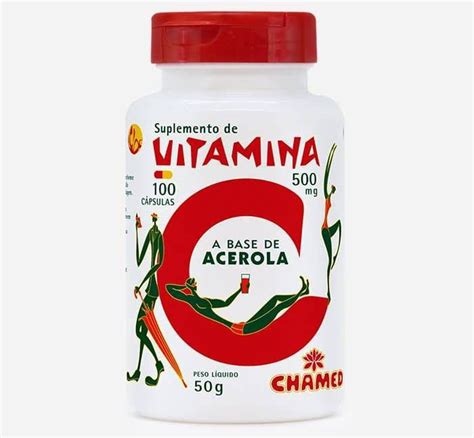 Vitamina C Chamel 500mg 100 Cápsulas Reuter Natur Alimentação