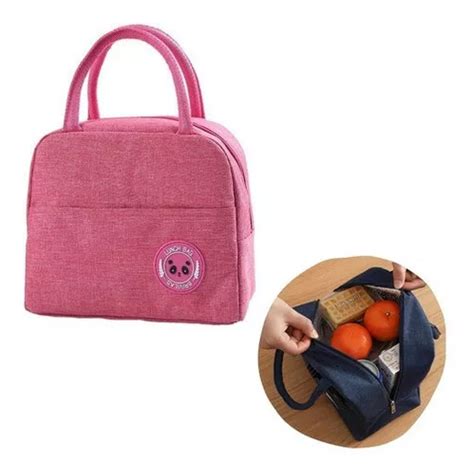 Bolsa térmica lonchera bolsa de gimnasio y senderismo color rosa