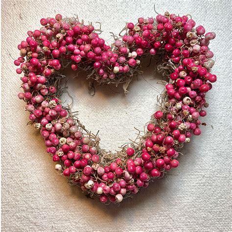 Mini Pepper Berry Heart Wreath Herbal Wreaths By Saso