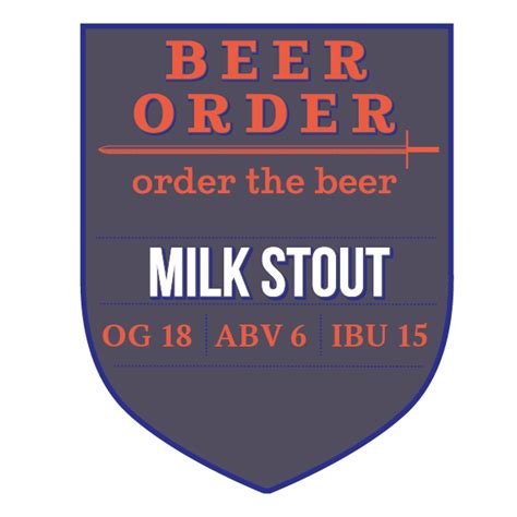 Milk Stout - Beer Order - Untappd