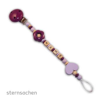 Schnullerkette Blumenherz Mit Name Kaufen Mit Liebe Gemacht Von