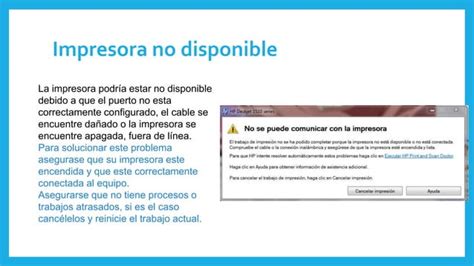 Problemas Comunes Con Las Impresoras Ppt