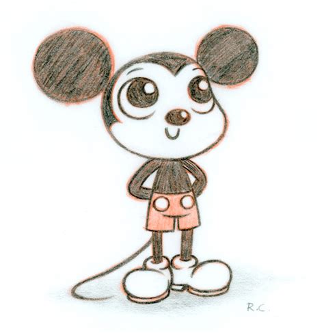 Mickey Mouse Sketch at PaintingValley.com | Explore collection of ...