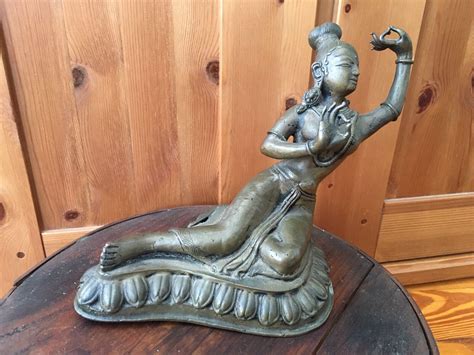 Antique Dakini Bronze Statue Tibetan India Chinese Buddhist Nude