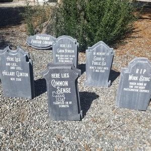 Funny RIP Work Ethic Halloween Gravestone Tombstone Decoration. LED ...