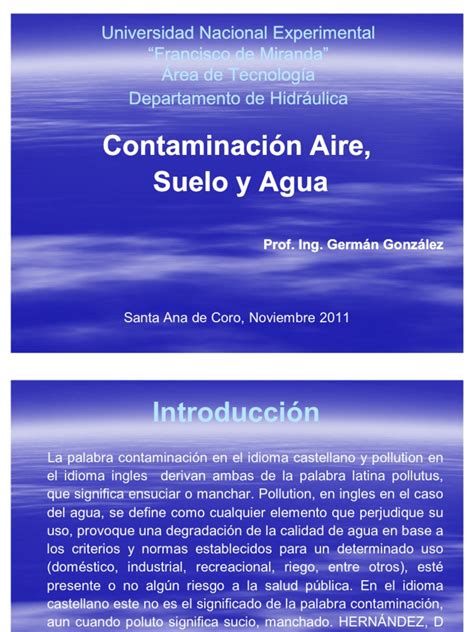 PDF Contaminacion De Aire Suelo Y Agua PDFSLIDE NET