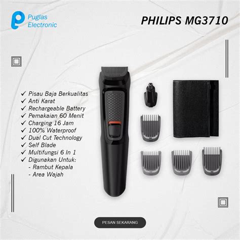 Jual Mesin Cukur Elektrik Philips MG3710 Alat Pencukur Kumis Jenggot