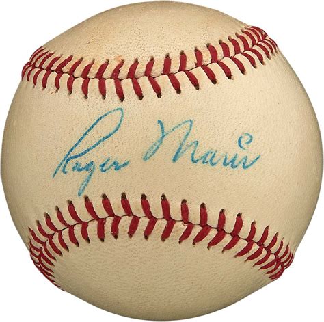 Lot Detail Roger Maris Signed Oal Baseball W Rare Sweet Spot